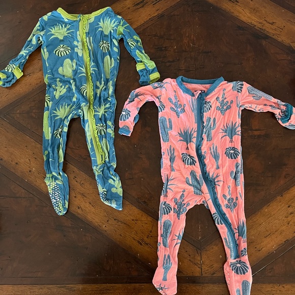 Kickee Pants Cactus Footies 3-6 Months - Picture 1 of 4